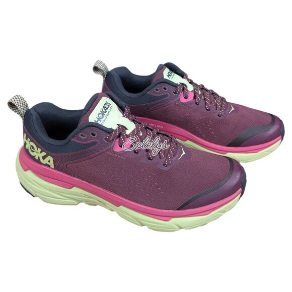 HOKA ONE Challenger ATR 6 Womens 7.5B Grape Wine Butterfly Trail Running Sneaker - Picture 4 of 11